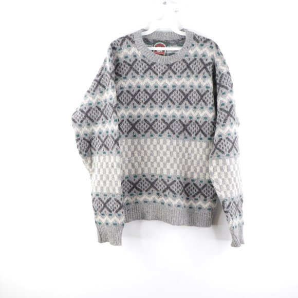 Vintage Streetwear Fair Isle Chunky Wool Sweater - Picture 1 of 10